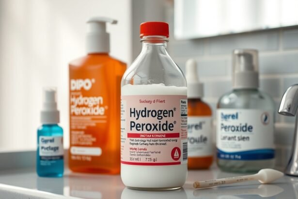 Hidrogén-peroxid és bőrápolási termékek fürdőszobában