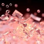 Kémiai elemek és molekulák absztrakt ábrázolása