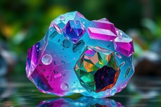 Színes turmalin ásvány, természetes egészségmegőrzéshez.