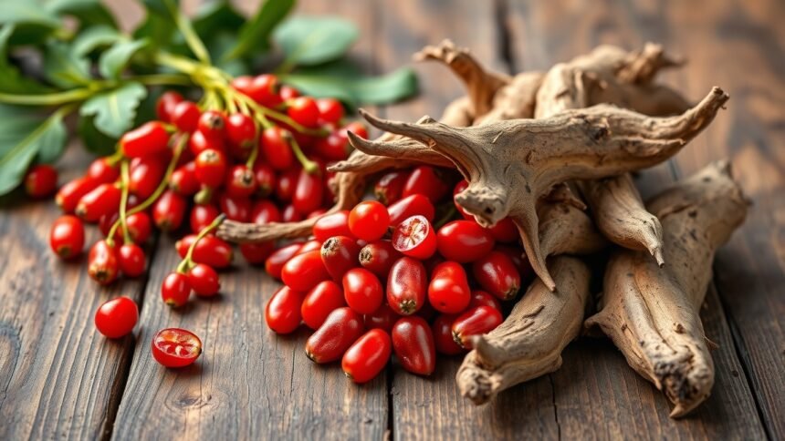 Goji bogyók és maca gyökér természetes egészségmegőrző erőforrások