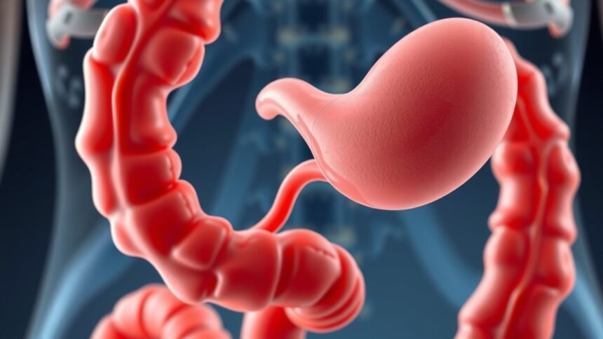 A Vater-papilla és az emésztőrendszer anatómiai ábrázolása.