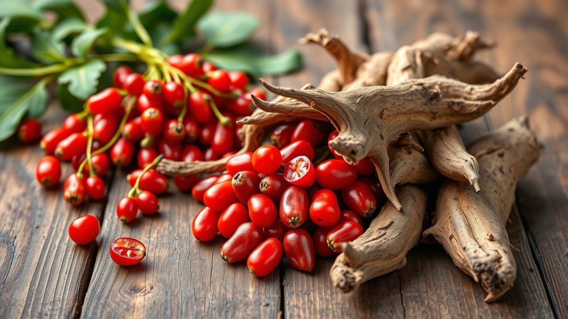 Goji bogyók és maca gyökér természetes egészségmegőrző erőforrások