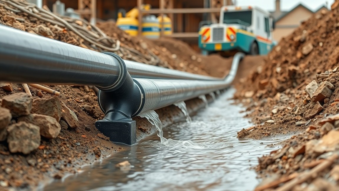 Drain csövek működése vízelvezetéssel építkezés során