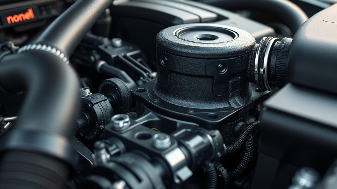 Motortartó bak részlete egy modern autó motorjában