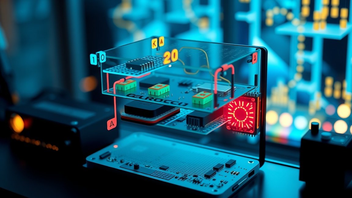 TFT kijelzők elektronikai alkatrészeit bemutató kép