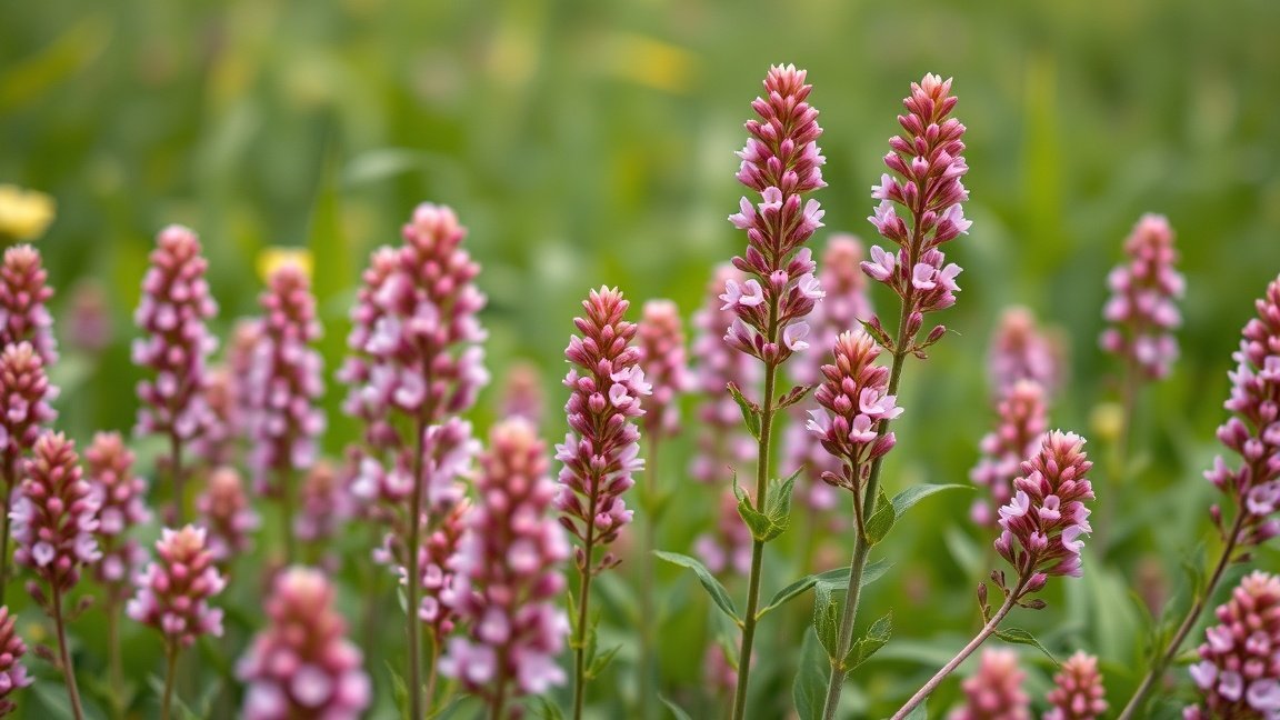 Vöröshere virágok a természetben, gyógynövényes alkalmazásra.