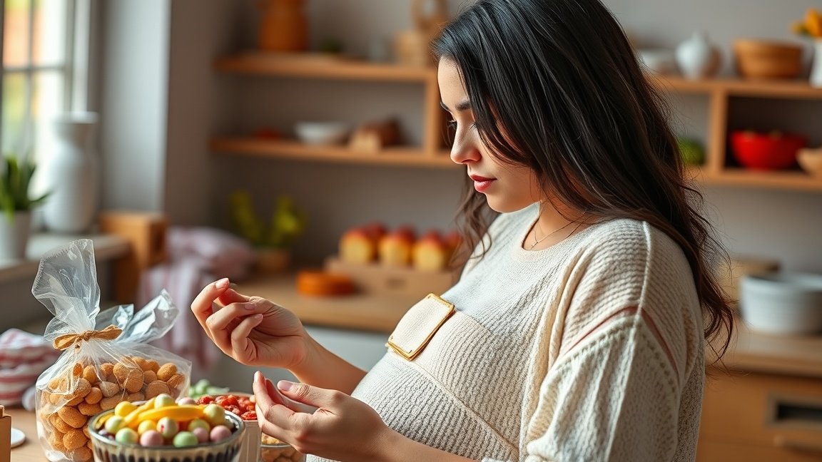 Kismama édességekkel, terhesség alatt egészséges táplálkozás