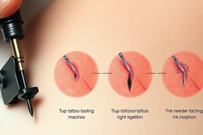 Tetováló gép működése: tűk, amelyeket a bőr átütésére használnak