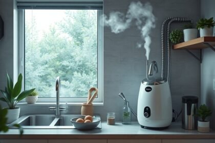 Modern gőzállomás a konyhában, hatékony házimunka érdekében