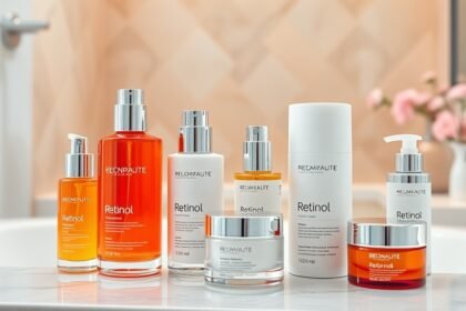Retinol tartalmú bőrápoló termékek a fürdőszobában