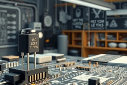 Tranzisztor és áramkör részlet elektronikai laboratóriumban