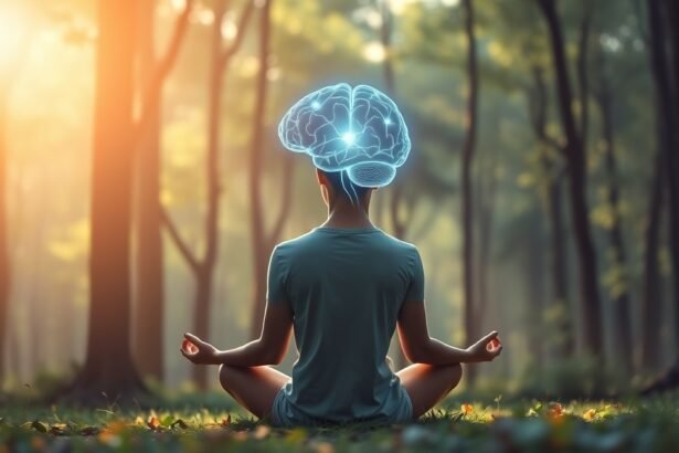 Meditáló személy agyával, meditáció hatása az agyra.
