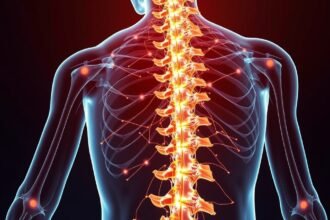 A gerincvelő és idegrendszer működése az emberi testen.