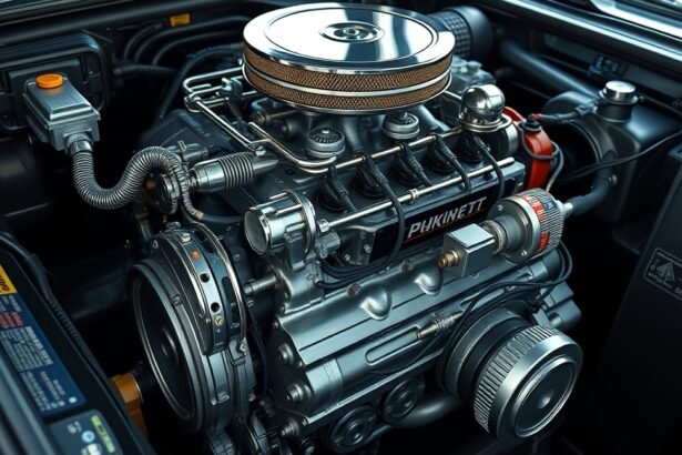 Modern belső égésű motor részletei a járműben
