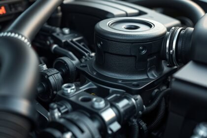 Motortartó bak részlete egy modern autó motorjában