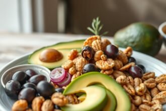 Egészséges étkezés avokádóval és diófélékkel gazdagítva