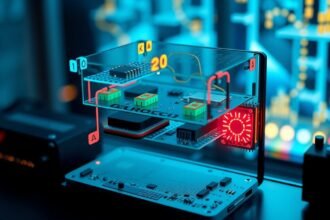 TFT kijelzők elektronikai alkatrészeit bemutató kép