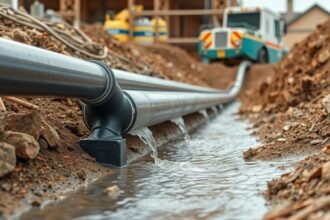 Drain csövek működése vízelvezetéssel építkezés során