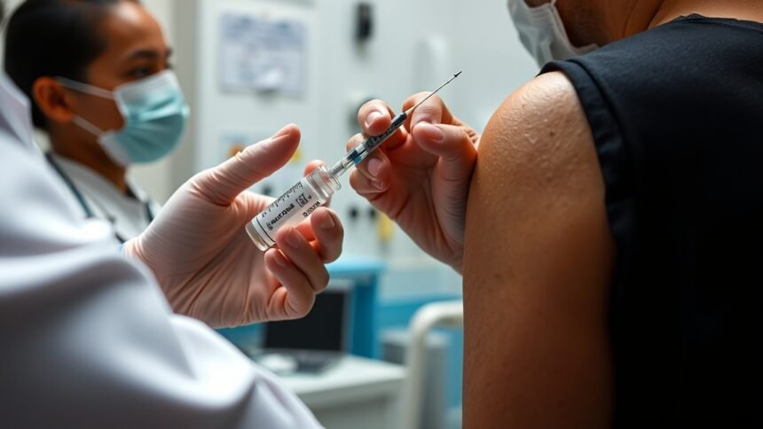 BCG vakcina beadása tuberkulózis elleni védelem céljából.