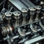 Egy négyütemű motor hengereinek részletei