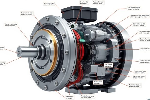 Aszinkron motor részletes ábrázolása és alkatrészeinek megnevezése