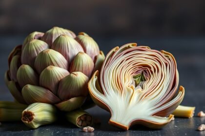 Friss csicsóka és annak metszete, egészséges táplálkozás