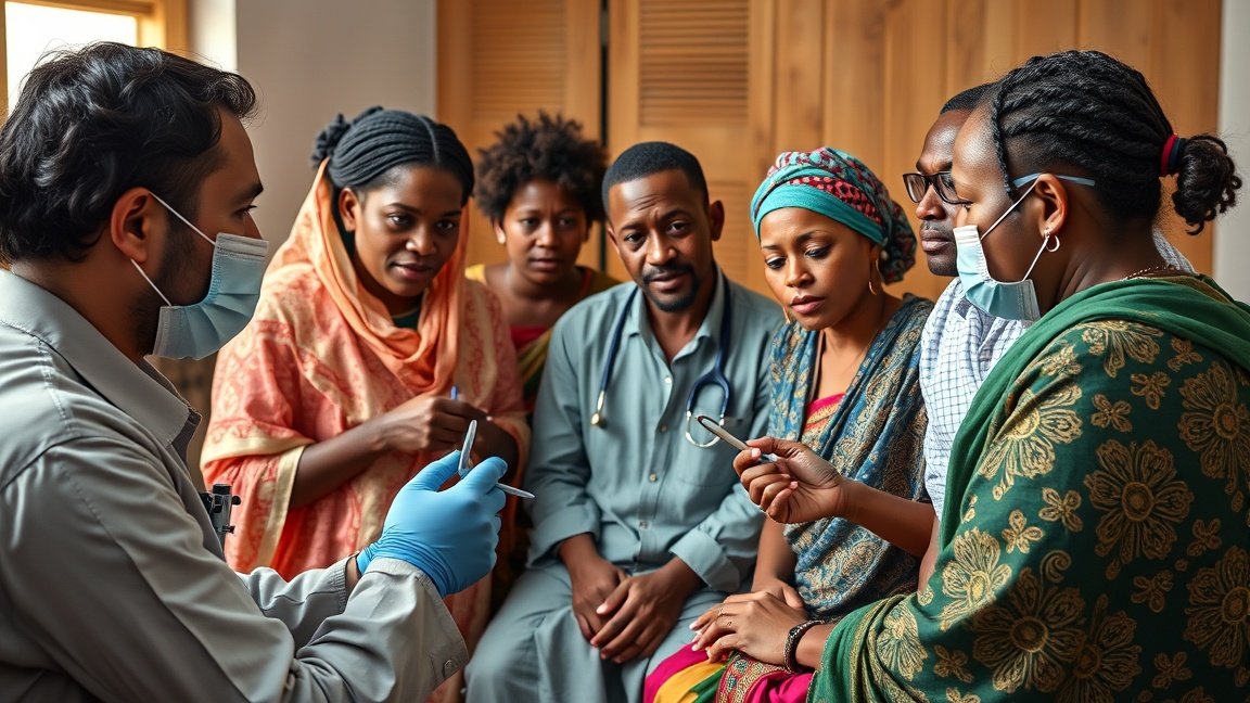 Orvosi konzultáció a körülmetélés témájában, kulturális szempontokkal.