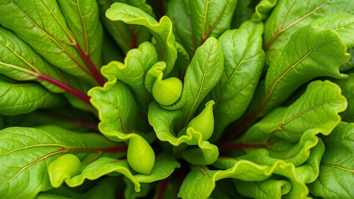Reteklevél: Élettani Hatások, Tápláló Összetevők és Felhasználási Tippek 1 Friss reteklevél levelek gazdag zöld színben.