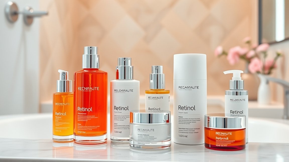 Retinol tartalmú bőrápoló termékek a fürdőszobában
